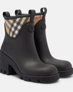 Gummistiefel Burberry Check Schwarz