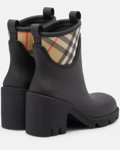 Gummistiefel Burberry Check Schwarz