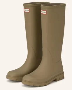 Gummistiefel Downpour Tall beige Oliv