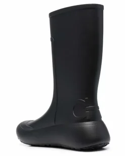 Gummistiefel mit Gancini-Prägung - Schwarz