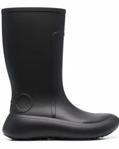 Gummistiefel mit Gancini-Prägung - Schwarz