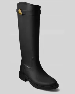 Gummistiefel mit Logo-Detail Black