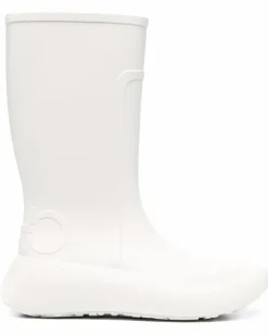 Gummistiefel mit Logo-Prägung - Weiß