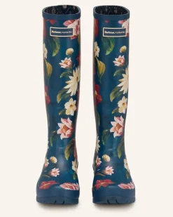 Gummistiefel Wild Flower blau Dunkelblau