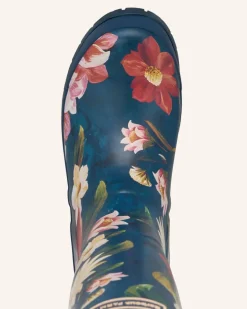 Gummistiefel Wild Flower blau Dunkelblau