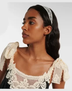 Haarreif Thalia aus Seide Weiß