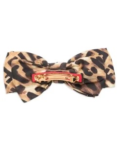 Haarschmuck mit Leoparden-Print - Braun