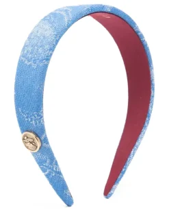 Haarschmuck mit Print - Blau
