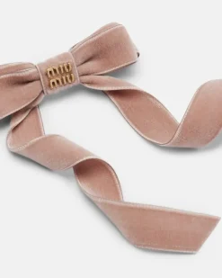 Haarspange aus Samt Rosa