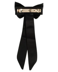 Haarspange mit Logo-Anhänger - Schwarz