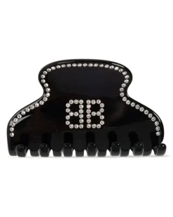 Haarspange mit Monogramm - Schwarz
