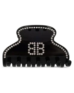 Haarspange mit Monogramm - Schwarz