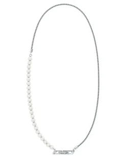 Halskette aus Sterlingsilber und Perlen - Halsketten - Unisex -