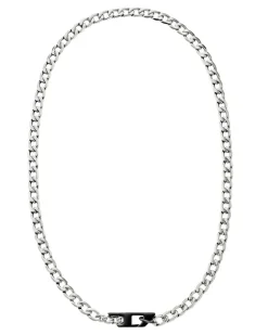 Halskette aus zweifarbigem Edelstahl - Halsketten - Unisex - Silber