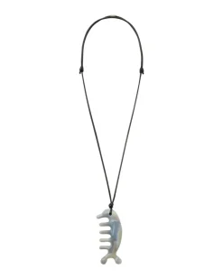 Halskette Gua Sha Beluga Grey