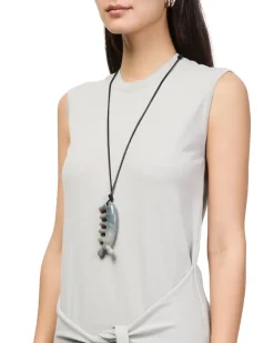 Halskette Gua Sha Beluga Grey