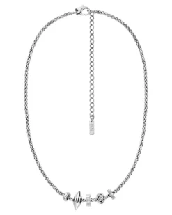 Halskette mit Anhänger aus Edelstahl - Halsketten - Unisex - Silber