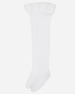 Halterlose Strümpfe Mit Logo-gummiband - Frau Socken Wei White