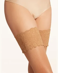 Halterlose Strümpfe Satin Touch 20 Den beige 4365