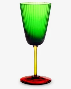 Hand-blown Murano White Wine Glass - Weingläser Mehrfarbig