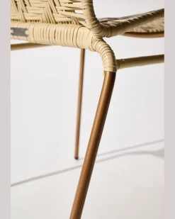 Handgeflochtener Stuhl Beige