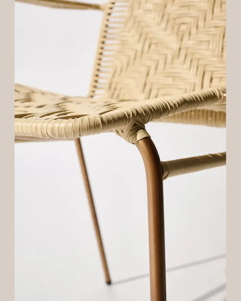 Handgeflochtener Stuhl Beige