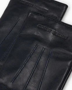 Handschuhe aus Lammnappaleder mit Schmuckstäbchen Essential Blau