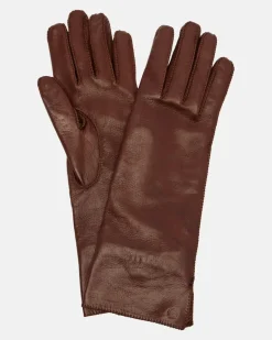 Handschuhe aus Leder Braun