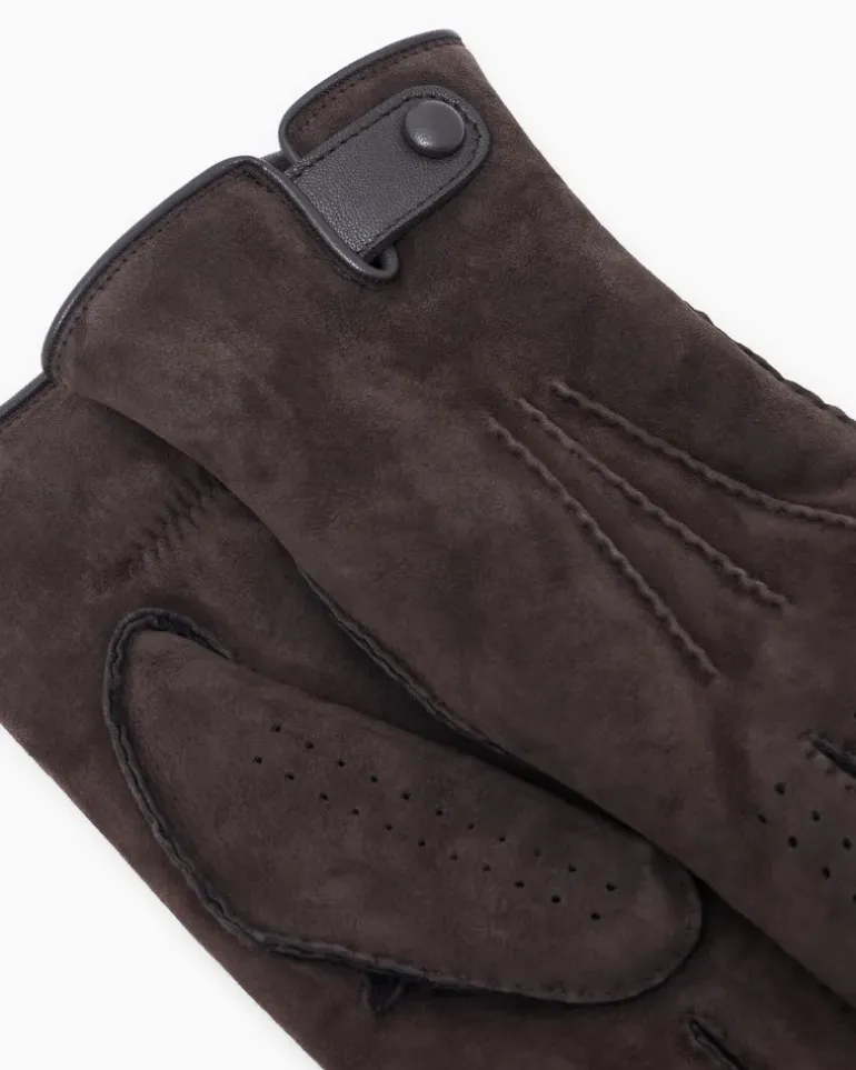 Handschuhe aus Shearling Braun
