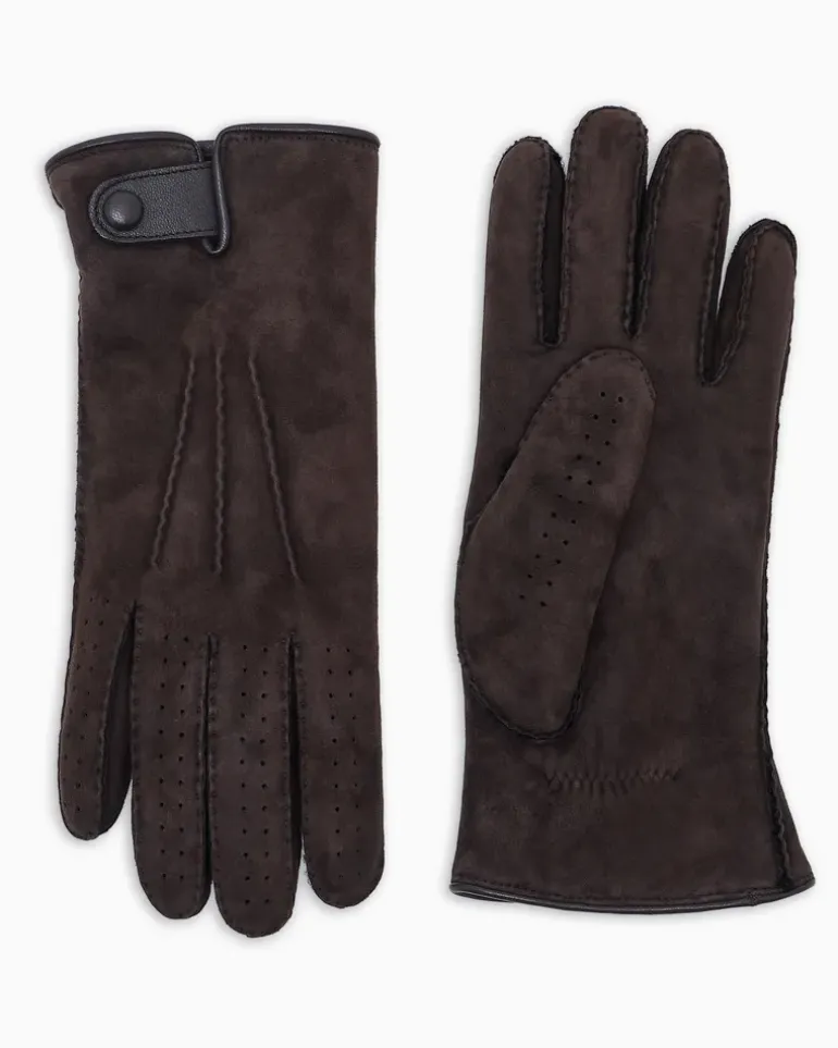 Handschuhe aus Shearling Braun