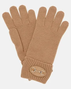 Handschuhe Horsebit aus Wolle horsebit Beige