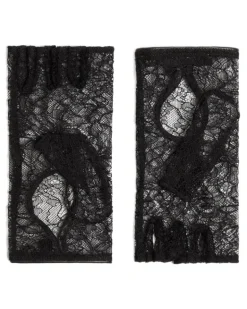 Handschuhe im Biker-Look - Schwarz