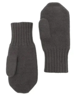 Handschuhe mit gerippten Bündchen - Grau
