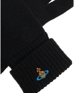 Handschuhe mit Orb-Stickerei - Schwarz