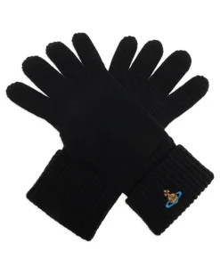 Handschuhe mit Orb-Stickerei - Schwarz