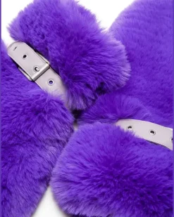 Handschuhe mit Schnalle - Violett