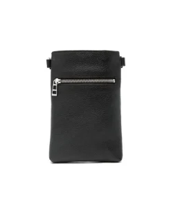 Handyhülle aus Leder - Schwarz