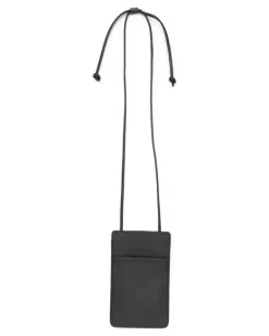 Handyhülle aus Leder - Schwarz