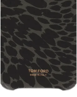 Handyhülle mit Leoparden-Print - Schwarz