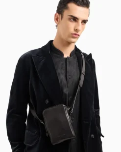 Handytasche aus Nappaleder Schwarz