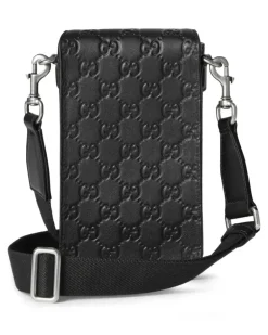 Handytasche mit GG-Prägung - Schwarz