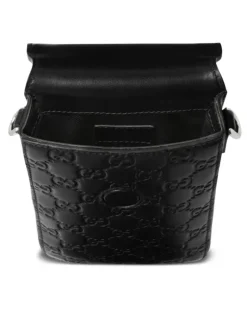 Handytasche mit GG-Prägung - Schwarz