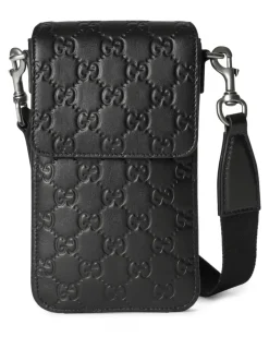 Handytasche mit GG-Prägung - Schwarz