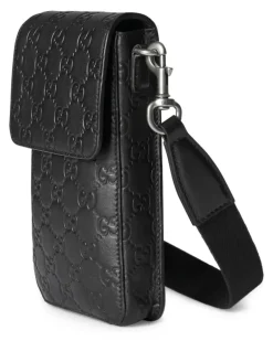 Handytasche mit GG-Prägung - Schwarz