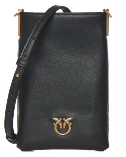 Handytasche mit Love Birds-Schild - Schwarz