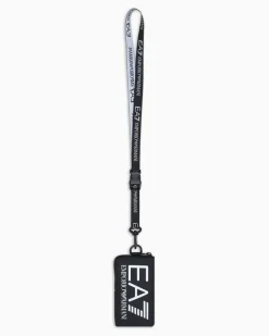 Handytasche mit Maxi-Logo und Trageriemen der Logo Series Schwarz