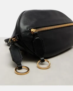 Henkeltasche Bolero Mini aus Leder Schwarz