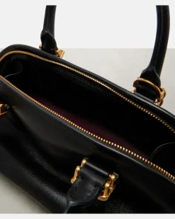 Henkeltasche Bolero Mini aus Leder Schwarz