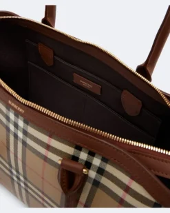 Henkeltasche Burberry Check Medium Beige