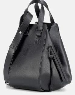 Henkeltasche Hammock Small aus Leder Schwarz
